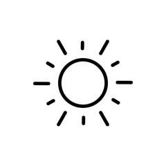 Sun, summer icon. Simple line, outline vector elements of vacation icons for ui and ux, website or mobile application