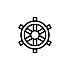 Ship steering wheel icon. Simple line, outline vector elements of vacation icons for ui and ux, website or mobile application