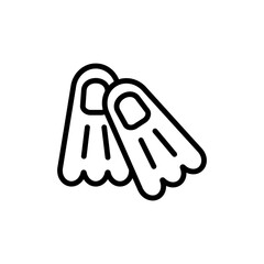 Flippers, dive, swim icon. Simple line, outline vector elements of vacation icons for ui and ux, website or mobile application