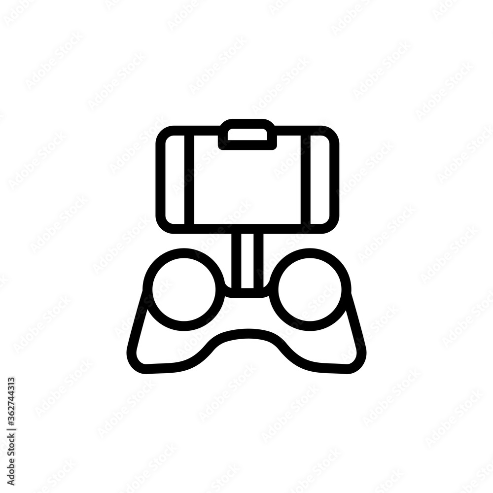 Poster mobile game icon. simple line, outline vector elements of video game icons for ui and ux, website or