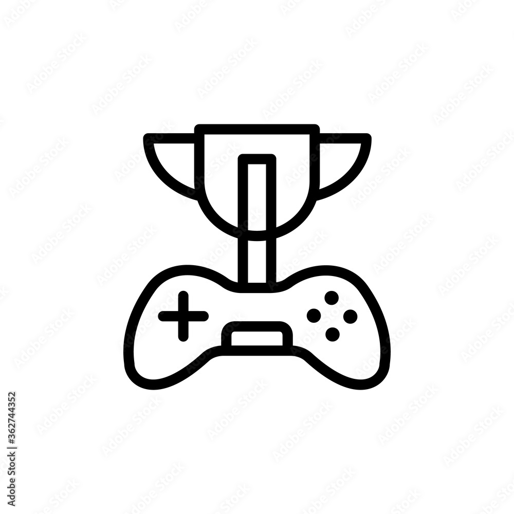 Poster trophy icon. simple line, outline vector elements of video game icons for ui and ux, website or mobi