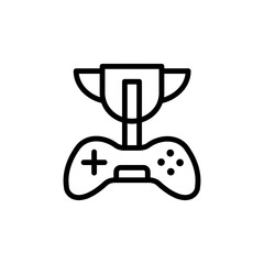 Trophy icon. Simple line, outline vector elements of video game icons for ui and ux, website or mobile application