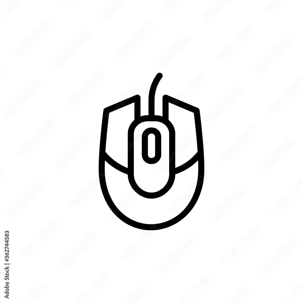 Poster mouse icon. simple line, outline vector elements of video game icons for ui and ux, website or mobil