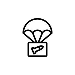 Airdrop icon. Simple line, outline vector elements of video game icons for ui and ux, website or mobile application