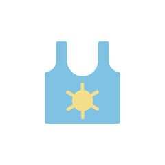 T-shirt, summer icon. Simple color vector elements of vacation icons for ui and ux, website or mobile application