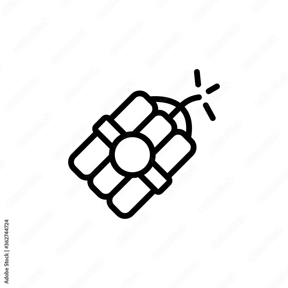 Poster explosive icon. simple line, outline vector elements of video game icons for ui and ux, website or m