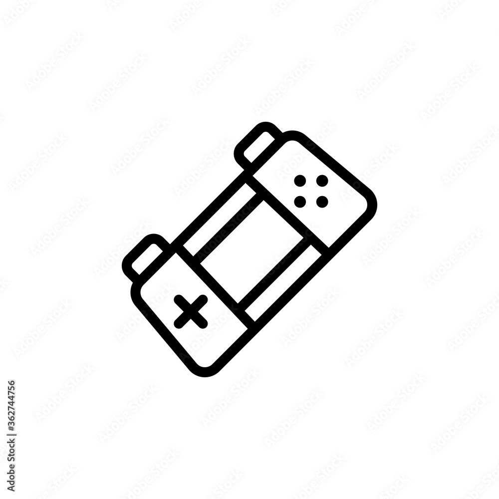 Poster handheld console icon. simple line, outline vector elements of video game icons for ui and ux, websi