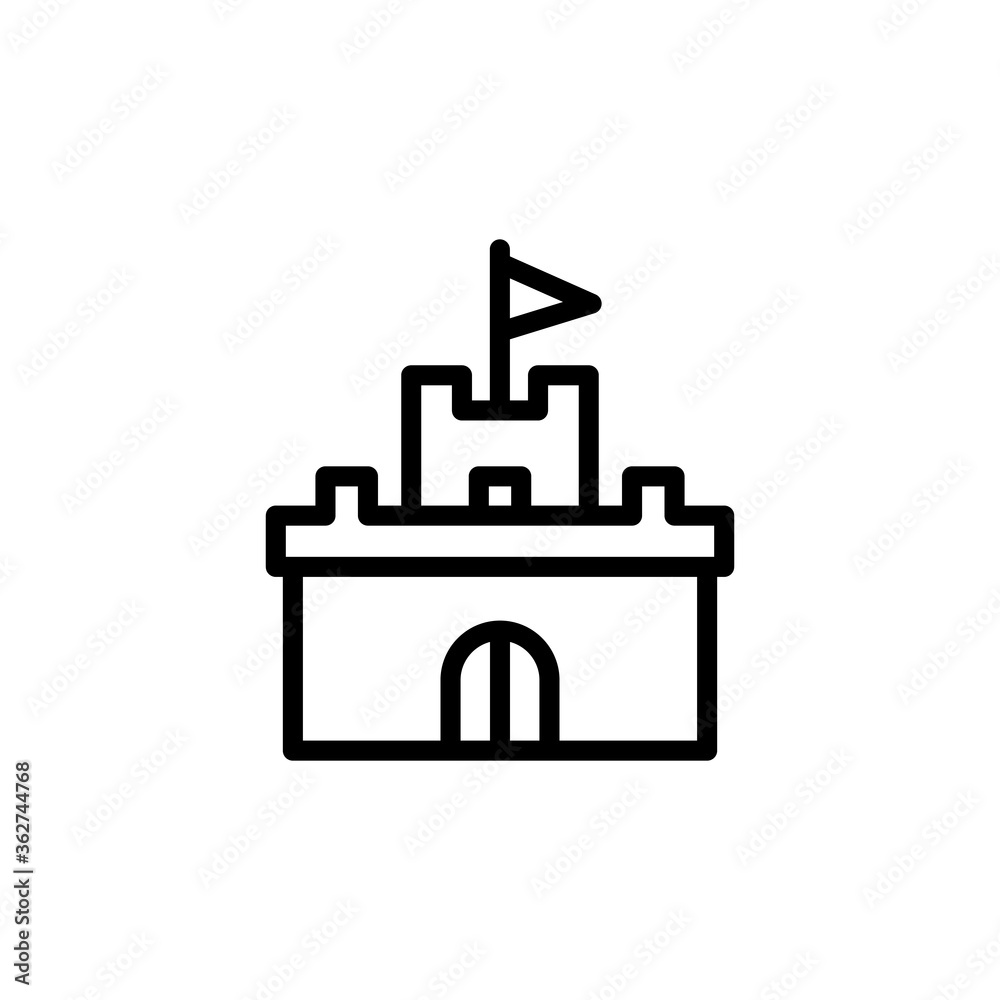 Poster tower icon. simple line, outline vector elements of video game icons for ui and ux, website or mobil