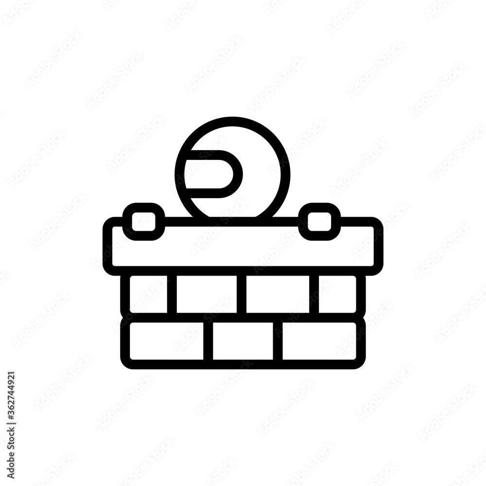 Poster action game, ninja icon. simple line, outline vector elements of video game icons for ui and ux, web