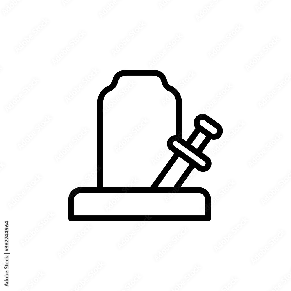 Poster game over, grave icon. simple line, outline vector elements of video game icons for ui and ux, websi