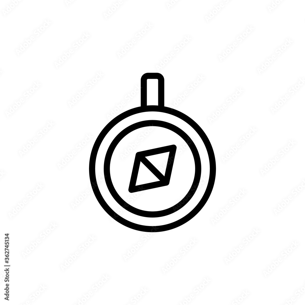 Poster compass icon. simple line, outline vector elements of video game icons for ui and ux, website or mob
