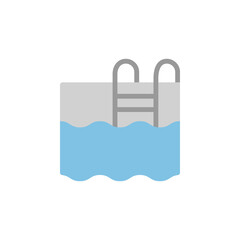 Swimming pool, steps icon. Simple color vector elements of vacation icons for ui and ux, website or mobile application