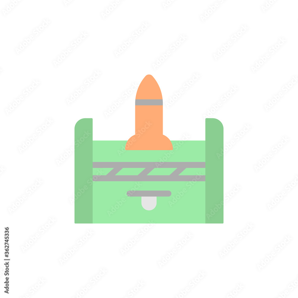 Poster ammo icon. simple color vector elements of video game icons for ui and ux, website or mobile applica