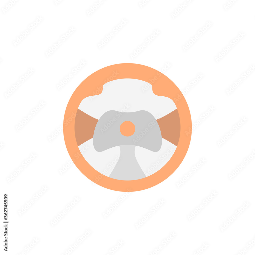 Poster steering wheel icon. simple color vector elements of video game icons for ui and ux, website or mobi