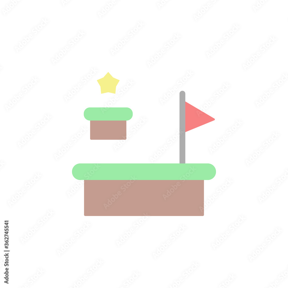 Poster platform icon. simple color vector elements of video game icons for ui and ux, website or mobile app