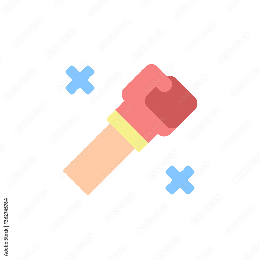 Poster fighting game, fist, box icon. simple color vector elements of video game icons for ui and ux, websi