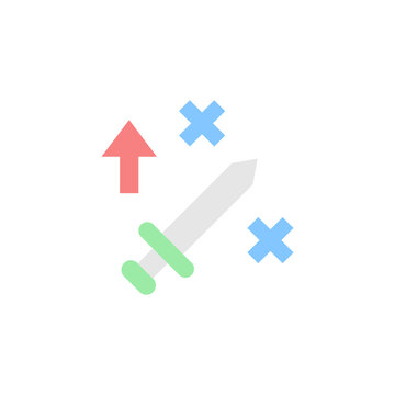 Buff icon. Simple color vector elements of video game icons for ui and ux, website or mobile application