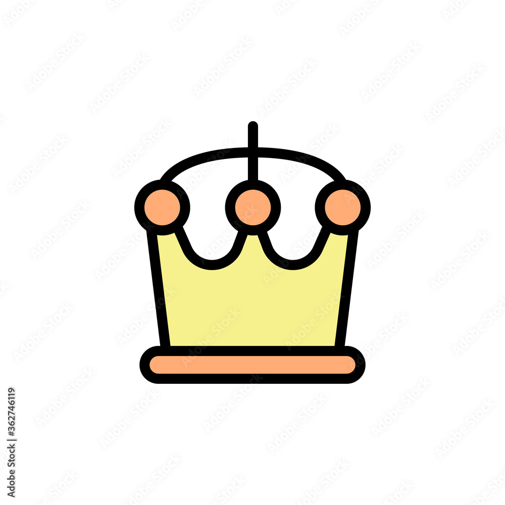 Poster crown icon. simple color with outline vector elements of video game icons for ui and ux, website or 