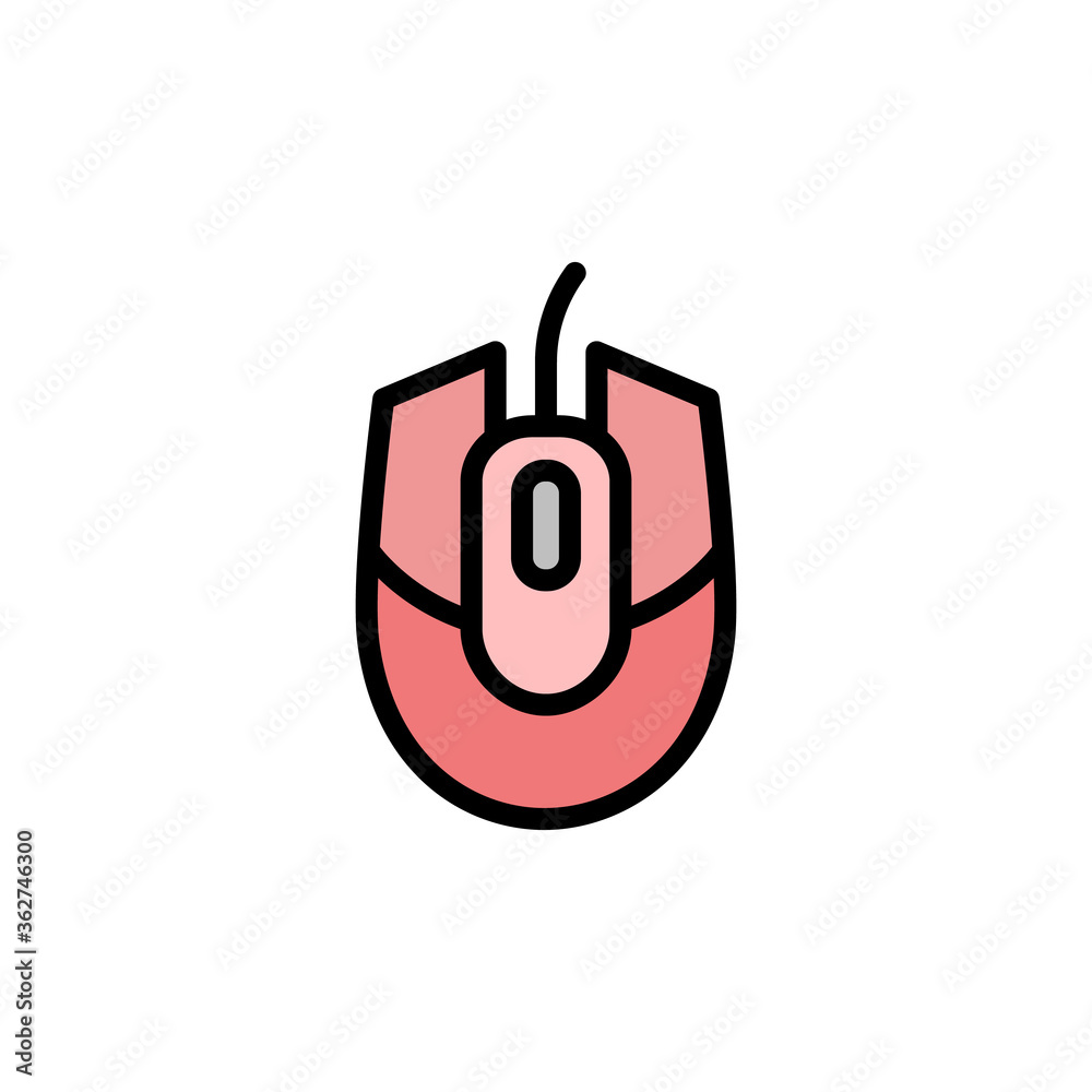 Poster mouse icon. simple color with outline vector elements of video game icons for ui and ux, website or 