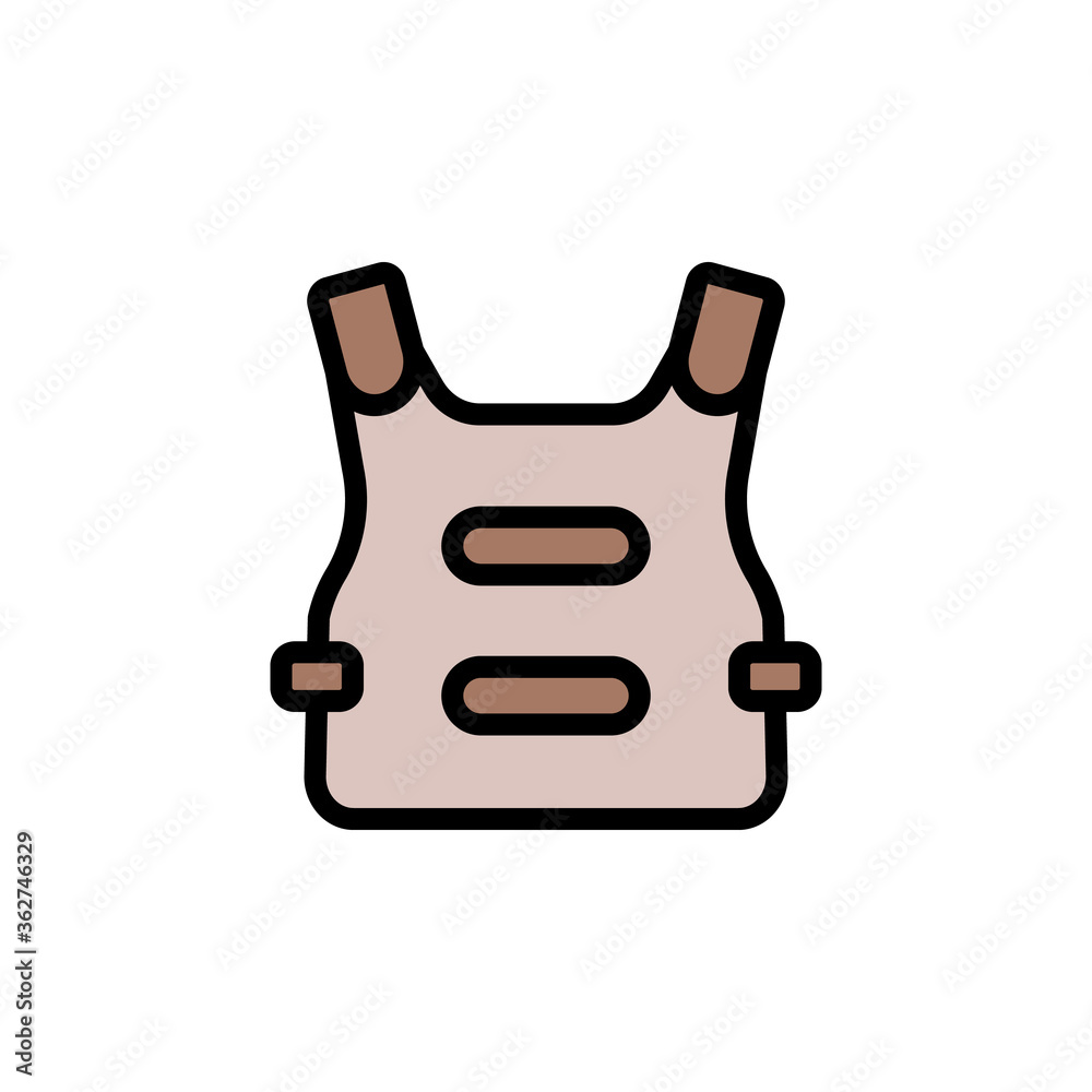 Poster armor icon. simple color with outline vector elements of video game icons for ui and ux, website or 