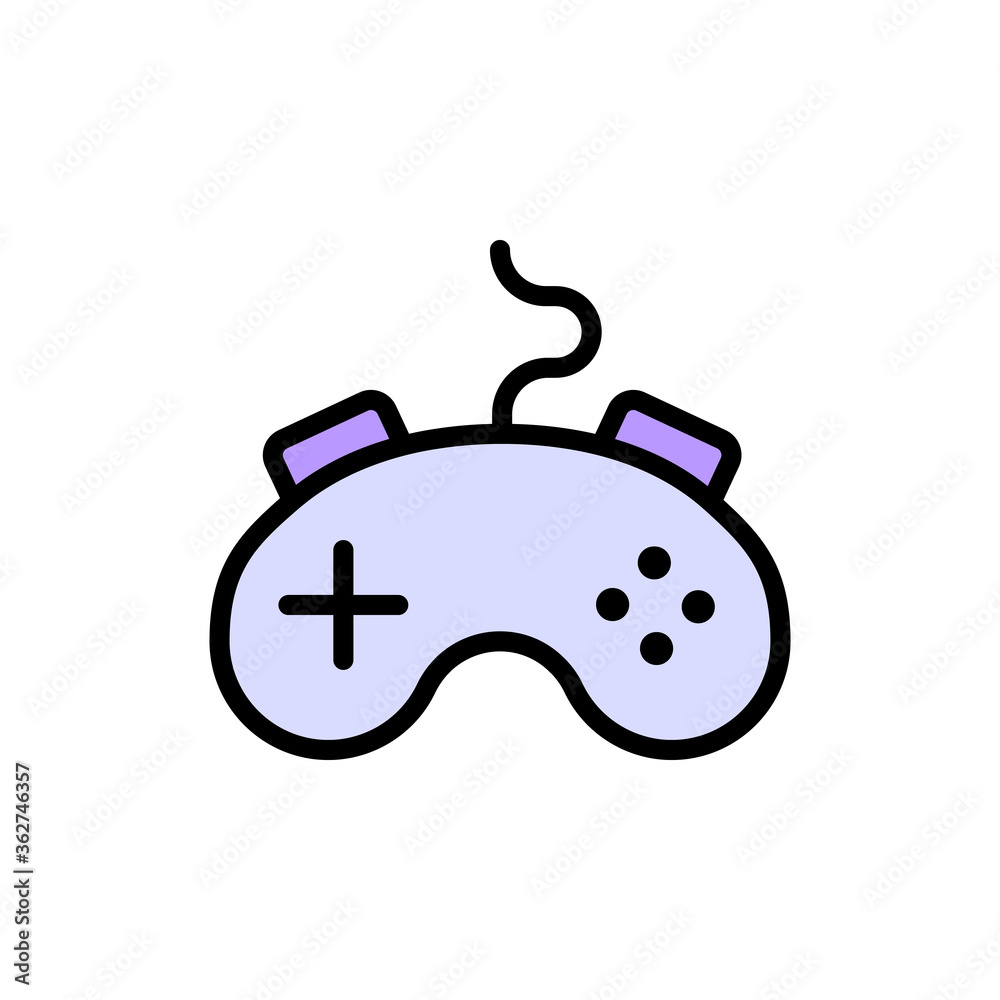 Aufkleber game controller icon. simple color with outline vector elements of video game icons for ui and ux, w