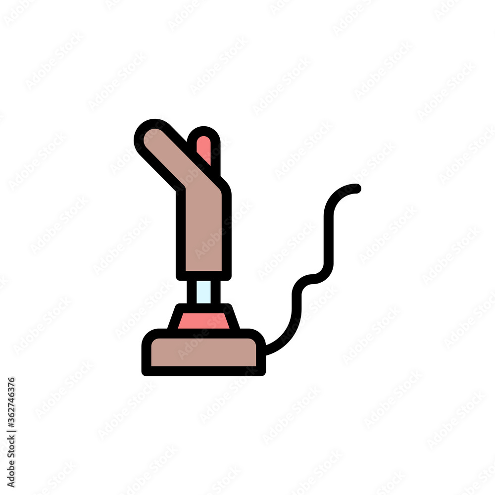 Poster joystick, game controller icon. simple color with outline vector elements of video game icons for ui
