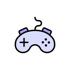 Game controller icon. Simple color with outline vector elements of video game icons for ui and ux, website or mobile application