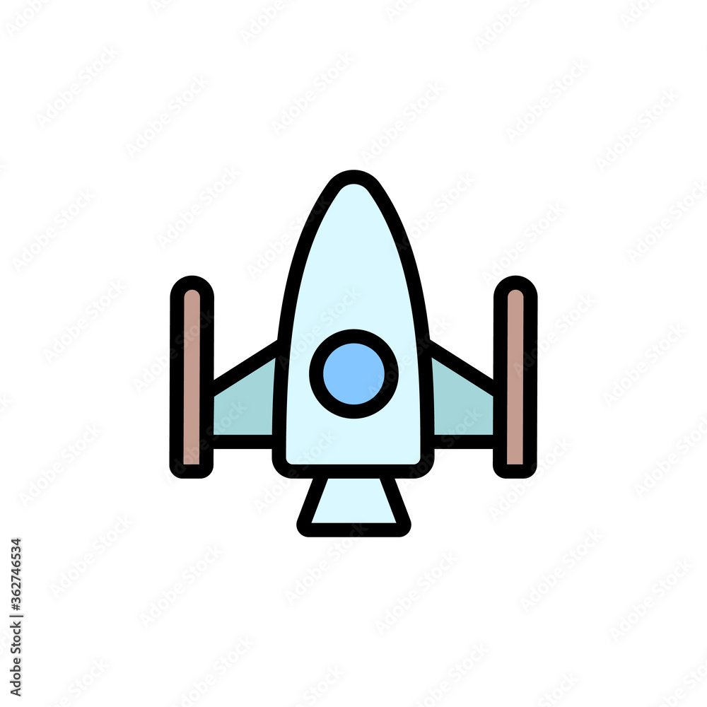 Poster space icon. simple color with outline vector elements of video game icons for ui and ux, website or 