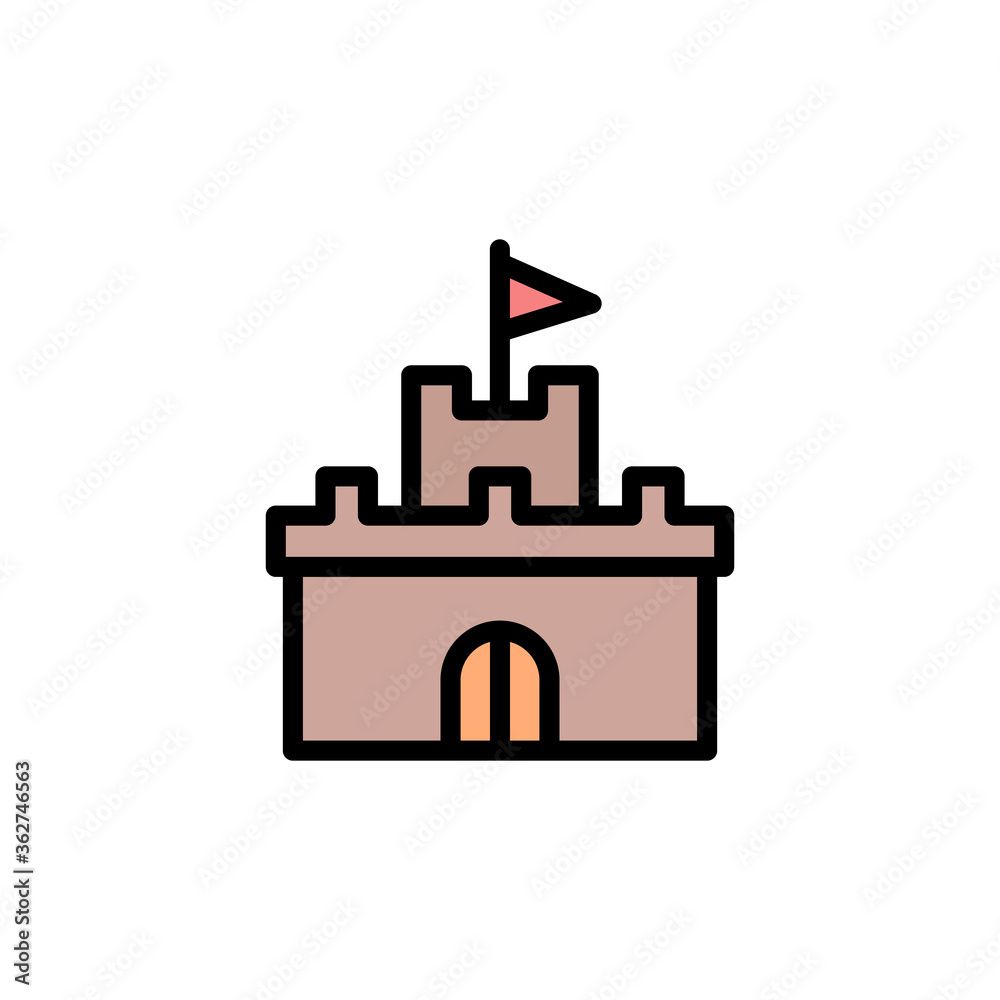 Poster tower icon. simple color with outline vector elements of video game icons for ui and ux, website or 