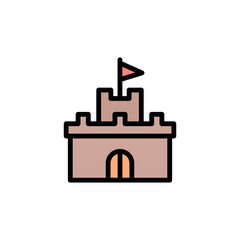 Tower icon. Simple color with outline vector elements of video game icons for ui and ux, website or mobile application