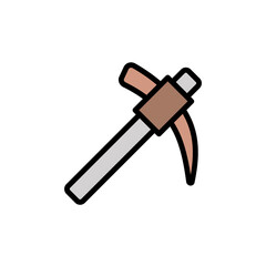 Hoe icon. Simple color with outline vector elements of video game icons for ui and ux, website or mobile application