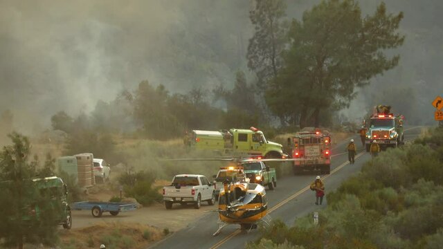 Firefighters deployed tackling California forest wildfire