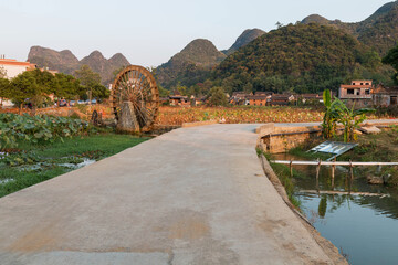 Fototapeta premium Countryside at sunset