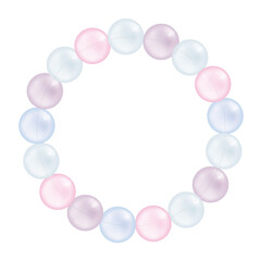 水晶ブレスレット・ミックス（背景透過）