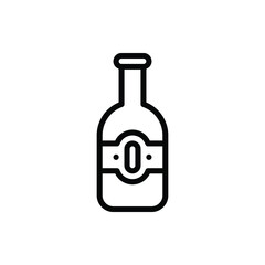 Beer Bottle Icon Logo Vector Isolated. Oktoberfest Set of Icon. Editable Stroke and Pixel Perfect.