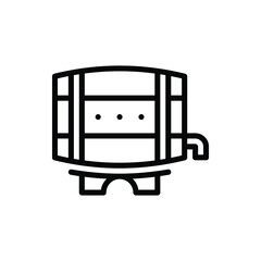 Beer Barrel Icon Logo Vector Isolated. Oktoberfest Set of Icon. Editable Stroke and Pixel Perfect.