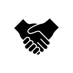 hand shake icon vector symbol template