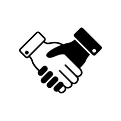 hand shake icon vector symbol template