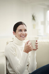 Woman with a cup of coffee