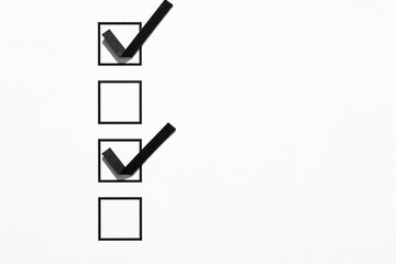 Check list and marker