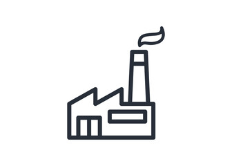 Factory Icon Vector Illustration Logo Template. Industry. Energy. 