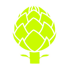 Artichoke hand drawn logo stamp
