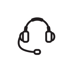 headphone icon vector symbol template