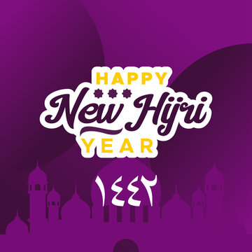 Happy New Hijri 1442 Vector Design Illustration For Celebrate Moment