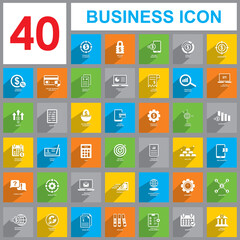 business set icon, Business icon vector