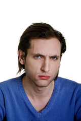 Obraz premium Man showing angry face