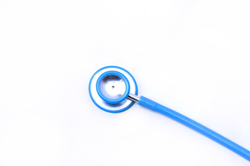 Fototapeta na wymiar Blue stethoscope