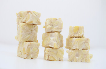 photo of fermented soybean cake slices