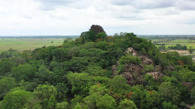 The ancient Funan sites of Angkor Borei and Phnom Da is a hill and the name for the first art style period in pre-Angkorian times,in Takeo, Cambodia, close to the border to Vietnam