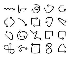 vector set of arrow icons illustration